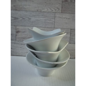Pier 1 Import White Porcelain Tasting Sampling Condiment Party Bowls Set of 5